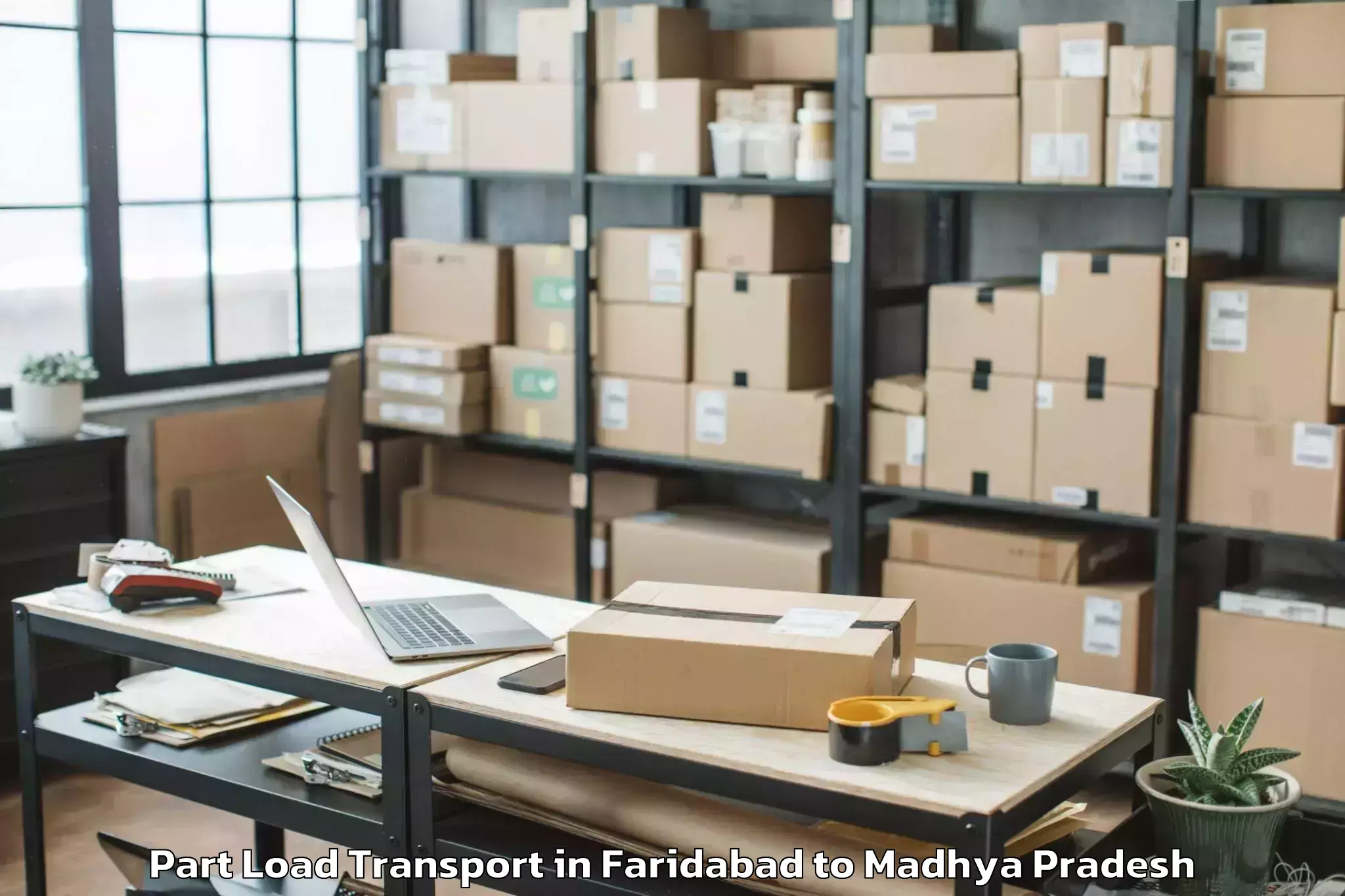 Faridabad to Alot Part Load Transport Booking